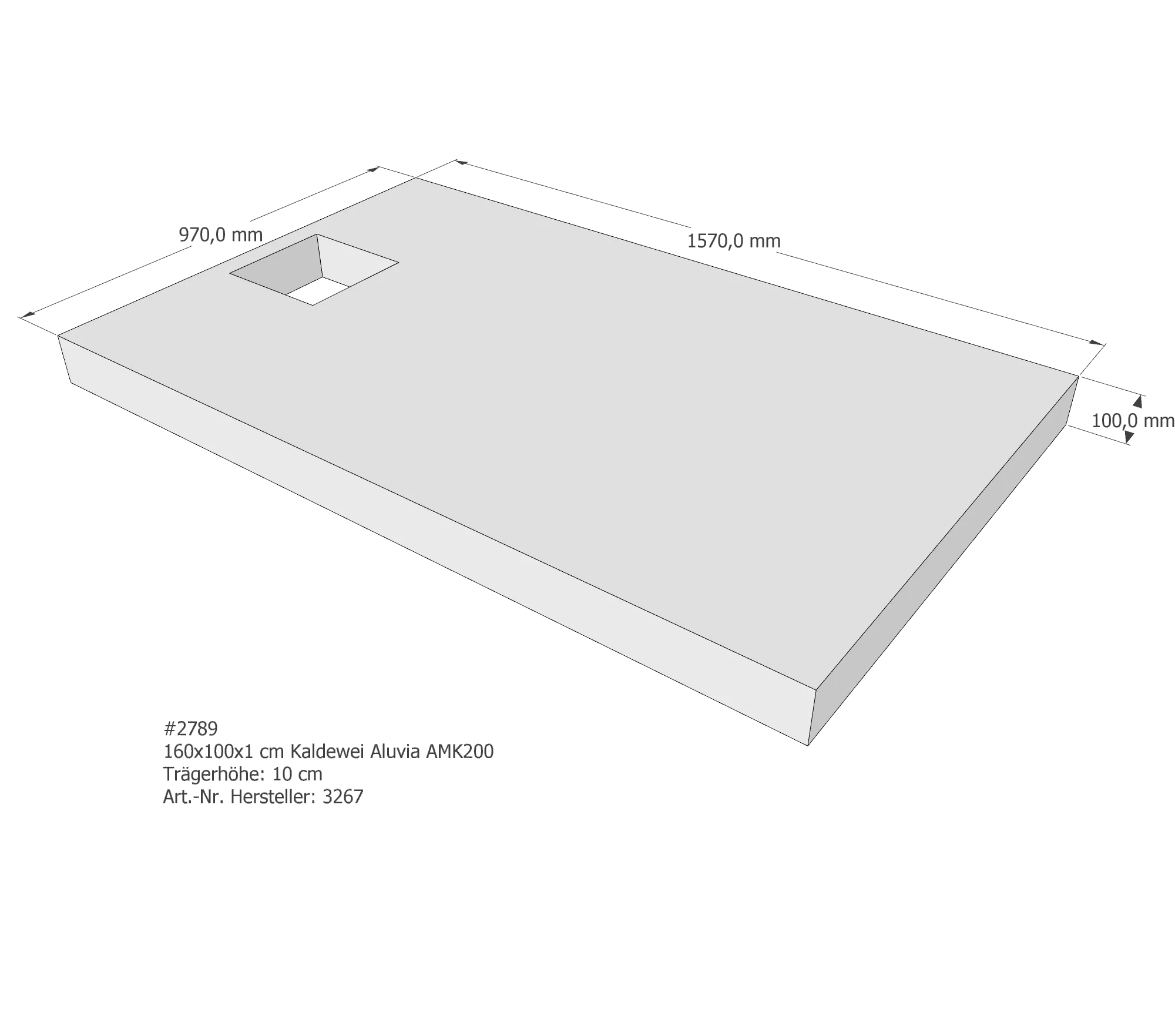 Duschwannenträger passend für Kaldewei 160 × 100 cm Duschwannenträger passend für Kaldewei 160 × 100 cm