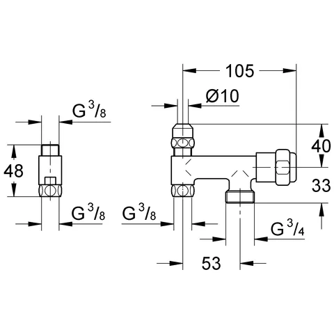 Original WAS Ventil Eckfix 41031, DN 10, Montage auf Eckventil, Achsmaß 60 mm, Fettkammer-Oberteil 3/8'' für den absperrbaren Schlauchanschluss, eigensicher, chrom Original WAS Ventil Eckfix 41031, DN 10, Montage auf Eckventil, Achsmaß 60 mm, Fettkammer-Oberteil 3/8'' für den absperrbaren Schlauchanschluss, eigensicher, chrom