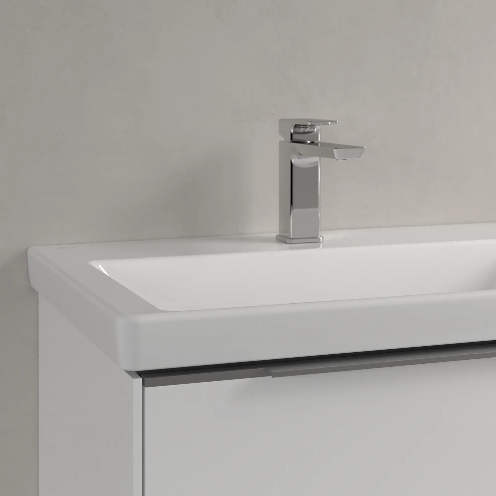 Villeroy & Boch Doppelwaschtisch aus TitanCeram „Subway 3.0“ 1300 × 475 × 165 mm, mit Hahnlochbohrung, Hahnlochposition links und rechts in Weiß Alpin Villeroy & Boch Doppelwaschtisch aus TitanCeram „Subway 3.0“ 1300 × 475 × 165 mm, mit Hahnlochbohrung, Hahnlochposition links und rechts in Weiß Alpin