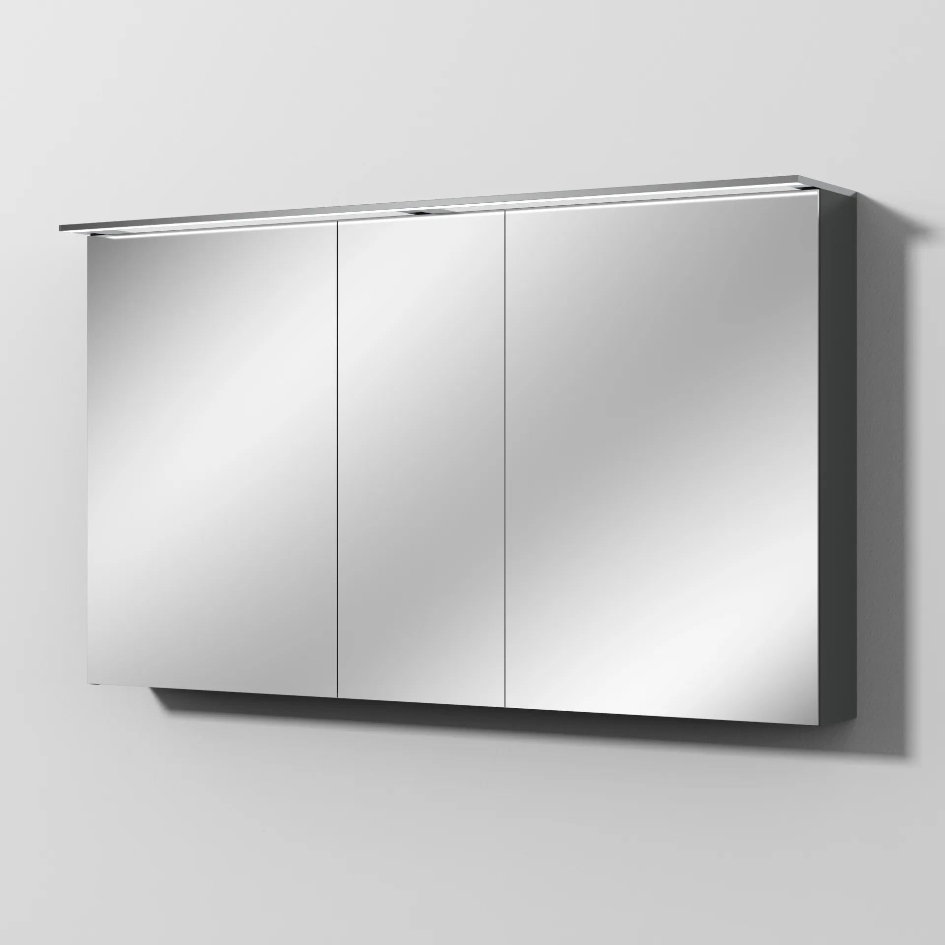 Sanipa Spiegelschrank „Malte“ 130 × 75 × 14,9 cm in Anthrazit (matt)