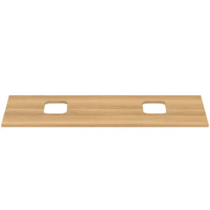 Waschtischplatte i.life B je ein Ausschnitt rechts und links für zwei Schalen 1202x507x18mm Weiß matt Waschtischplatte i.life B je ein Ausschnitt rechts und links für zwei Schalen 1202x507x18mm Weiß matt