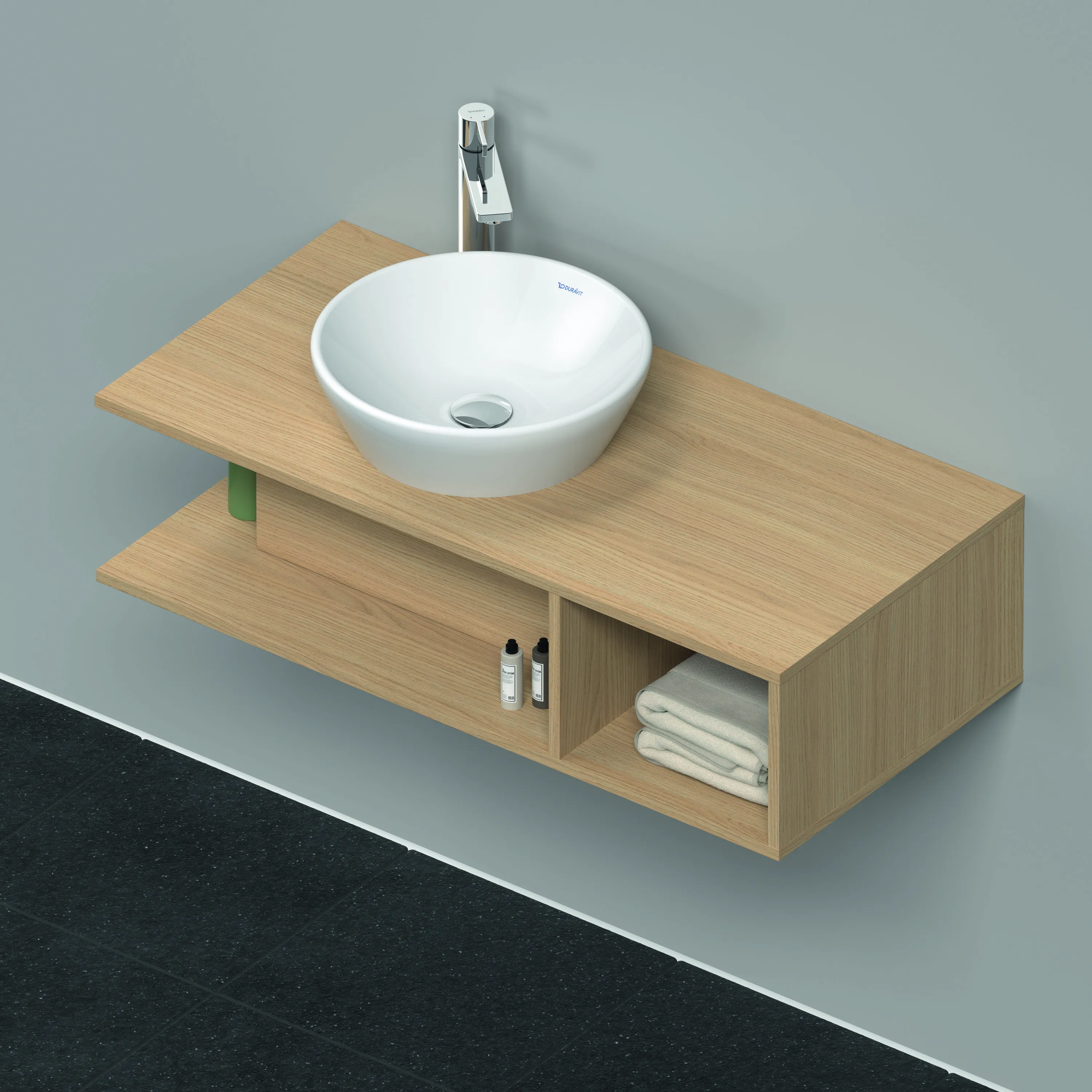 Duravit Waschtischunterschrank wandhängend „D-Neo“ 100 × 26 × 48 cm Eiche Natur Duravit Waschtischunterschrank wandhängend „D-Neo“ 100 × 26 × 48 cm Eiche Natur