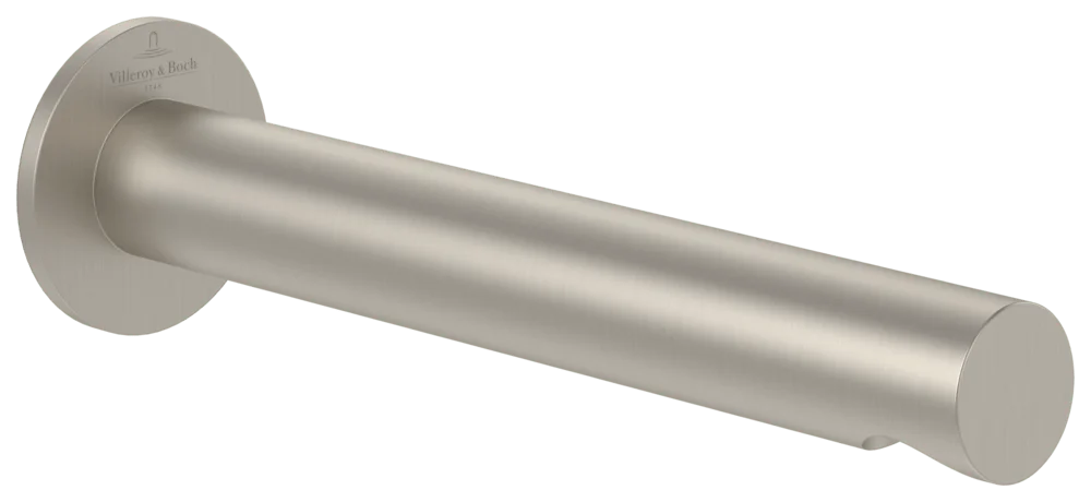 Villeroy & Boch Badewannenauslauf Loop & Friends, Brushed Nickel Matt, 60x225x60 mm, Wandmontage