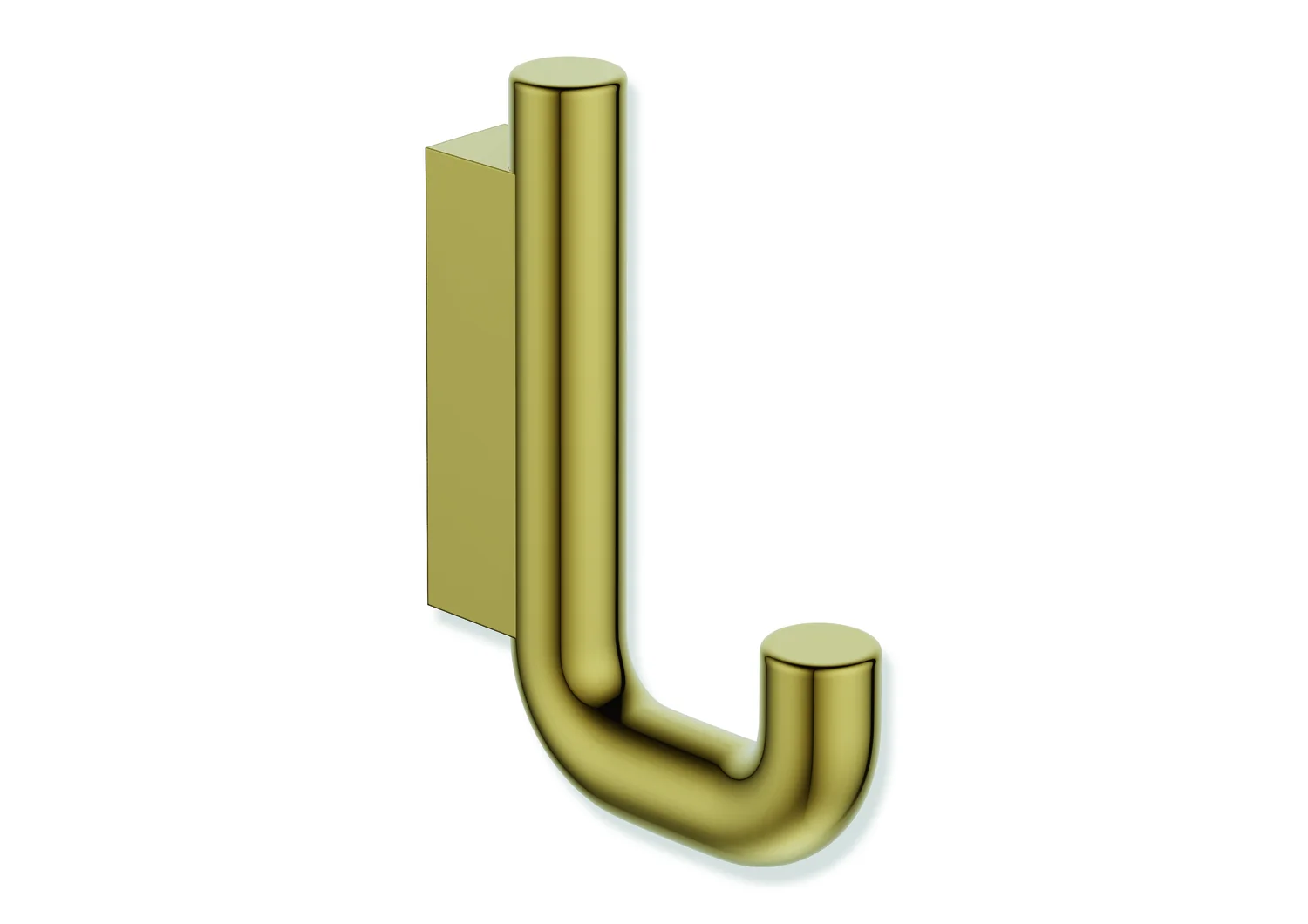 HEWI Einzelhaken Serie 480, PVD gold glänzend, 70 mm hoch, 11 mm Durchmesser, Edelstahl, Wandmontage