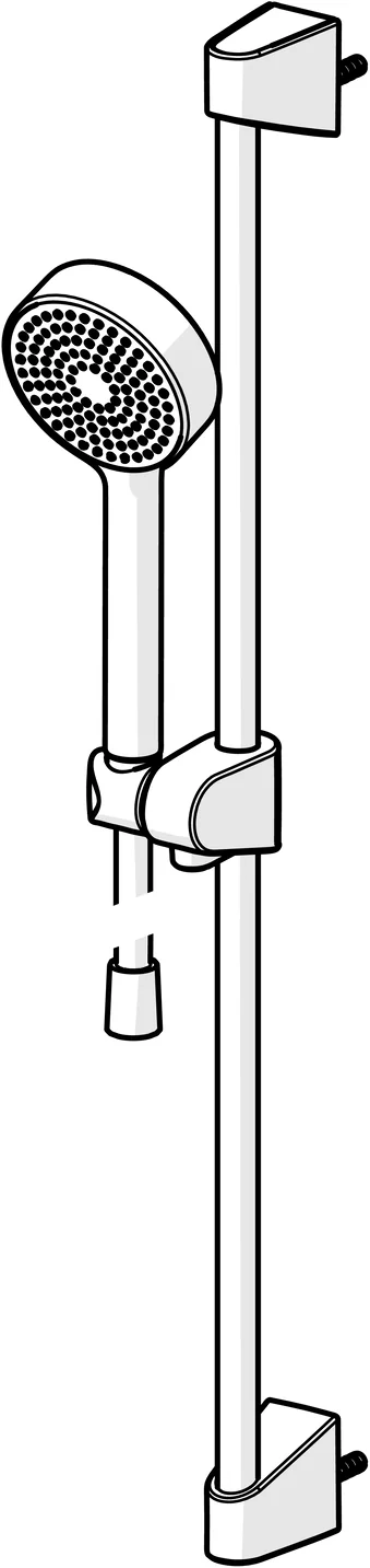 HansaBASICJET Wandstangen-Brausenset Hansabasicjet 2017 Chrom 1-strahlig