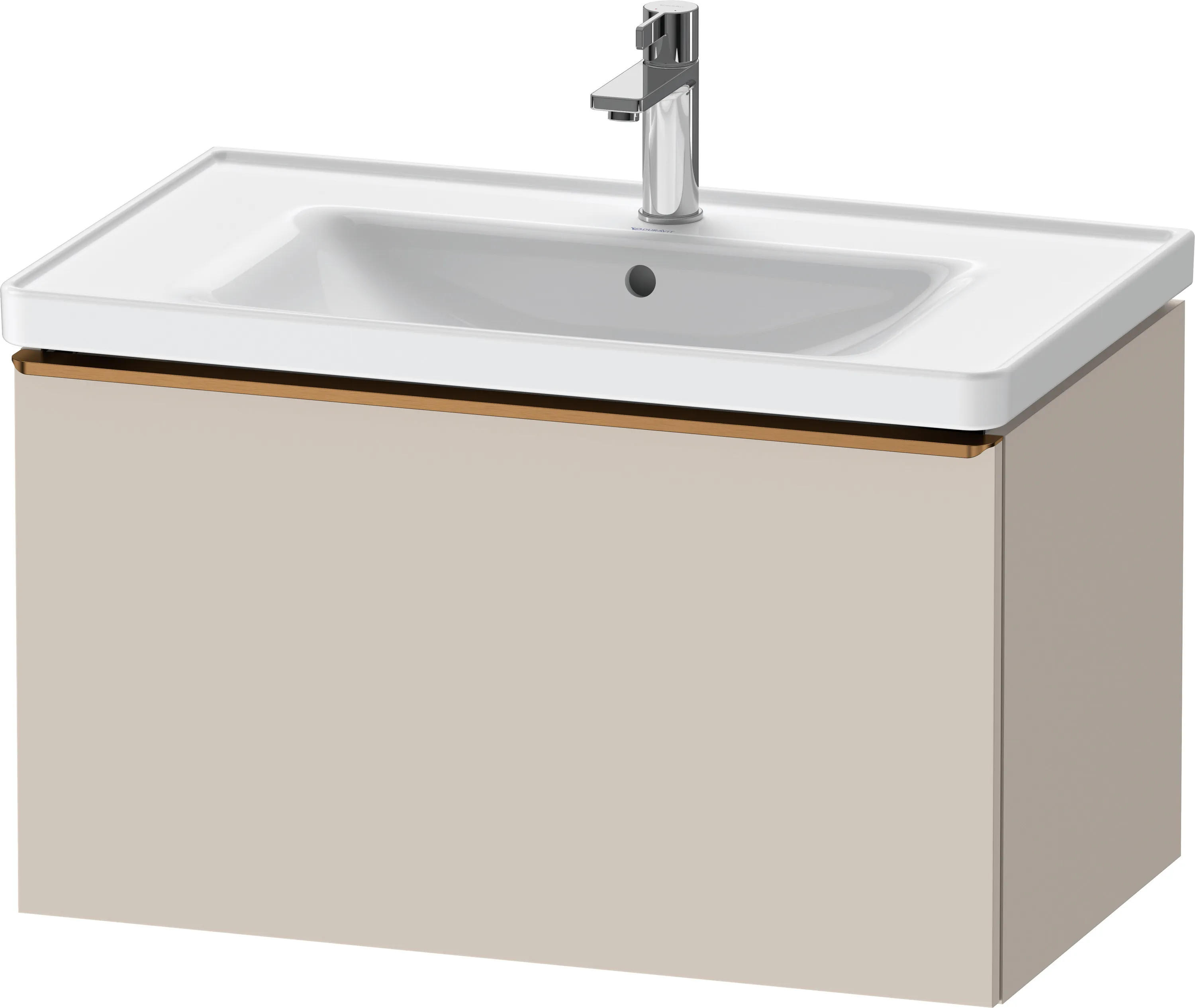Duravit Waschtischunterschrank wandhängend „D-Neo“ 78,4 × 44 × 45,2 cm Taupe Matt