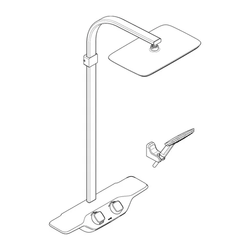 COCKPIT Discovery Thermostat Dual Shower System chrom