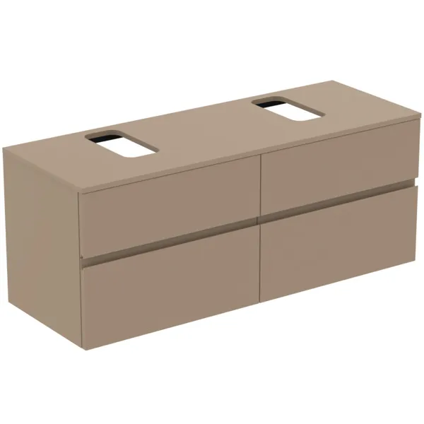 Ideal Standard Waschtischunterschrank „Finesse“ 140,2 × 55,8 × 50,5 cm Greige matt