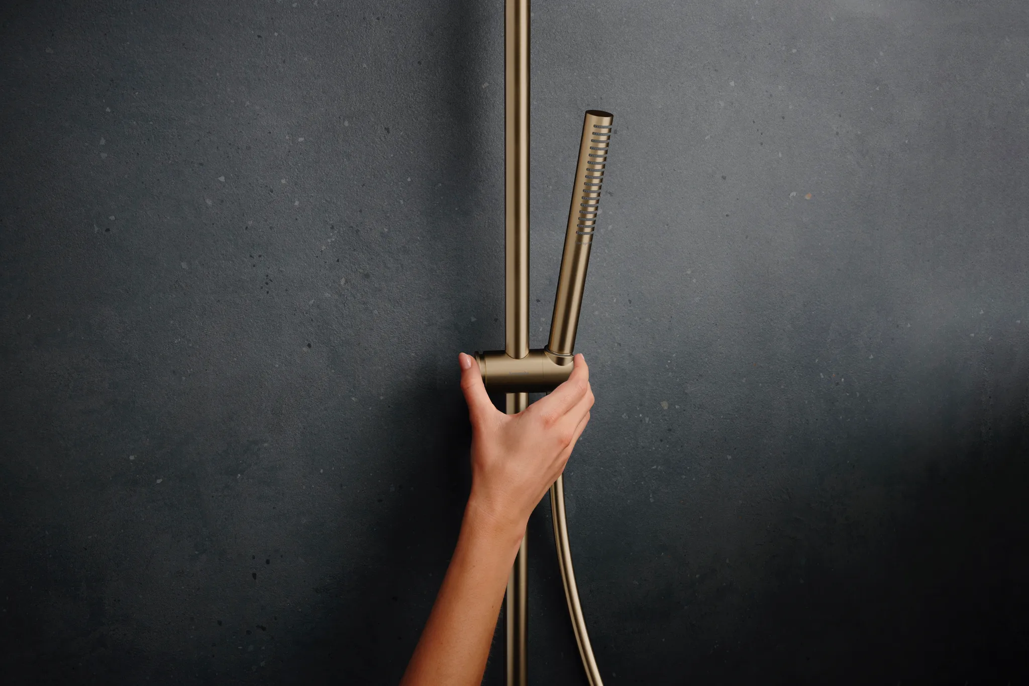Hansgrohe Pulsify S Puro Showerpipe 260 1jet mit Ecostat Fine, Brushed Bronze, Aufputzinstallation, DN15, G 1/2, 460 mm Brausearmlänge Hansgrohe Pulsify S Puro Showerpipe 260 1jet mit Ecostat Fine, Brushed Bronze, Aufputzinstallation, DN15, G 1/2, 460 mm Brausearmlänge