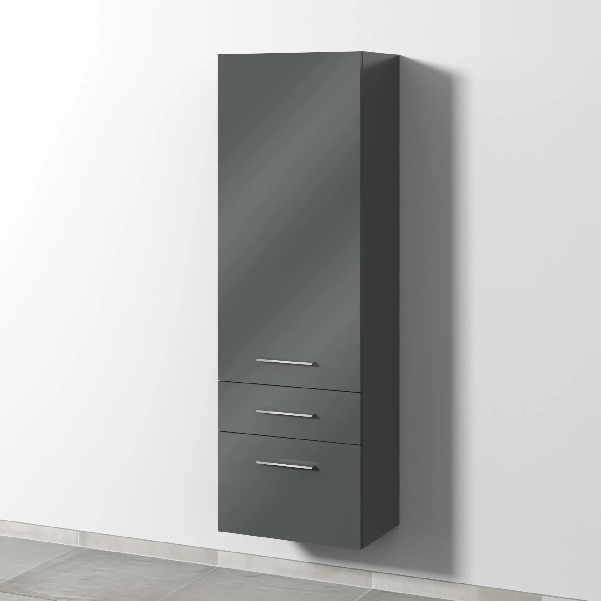 Sanipa Hochschrank „2morrow“ 525 × 1615 × 350 mm in Anthrazit (glanz) Sanipa Hochschrank „2morrow“ 525 × 1615 × 350 mm in Anthrazit (glanz)