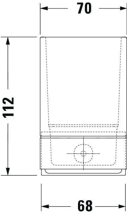 Duravit Glashalter „Karree“ in Befestigung sichtbar Duravit Glashalter „Karree“ in Befestigung sichtbar