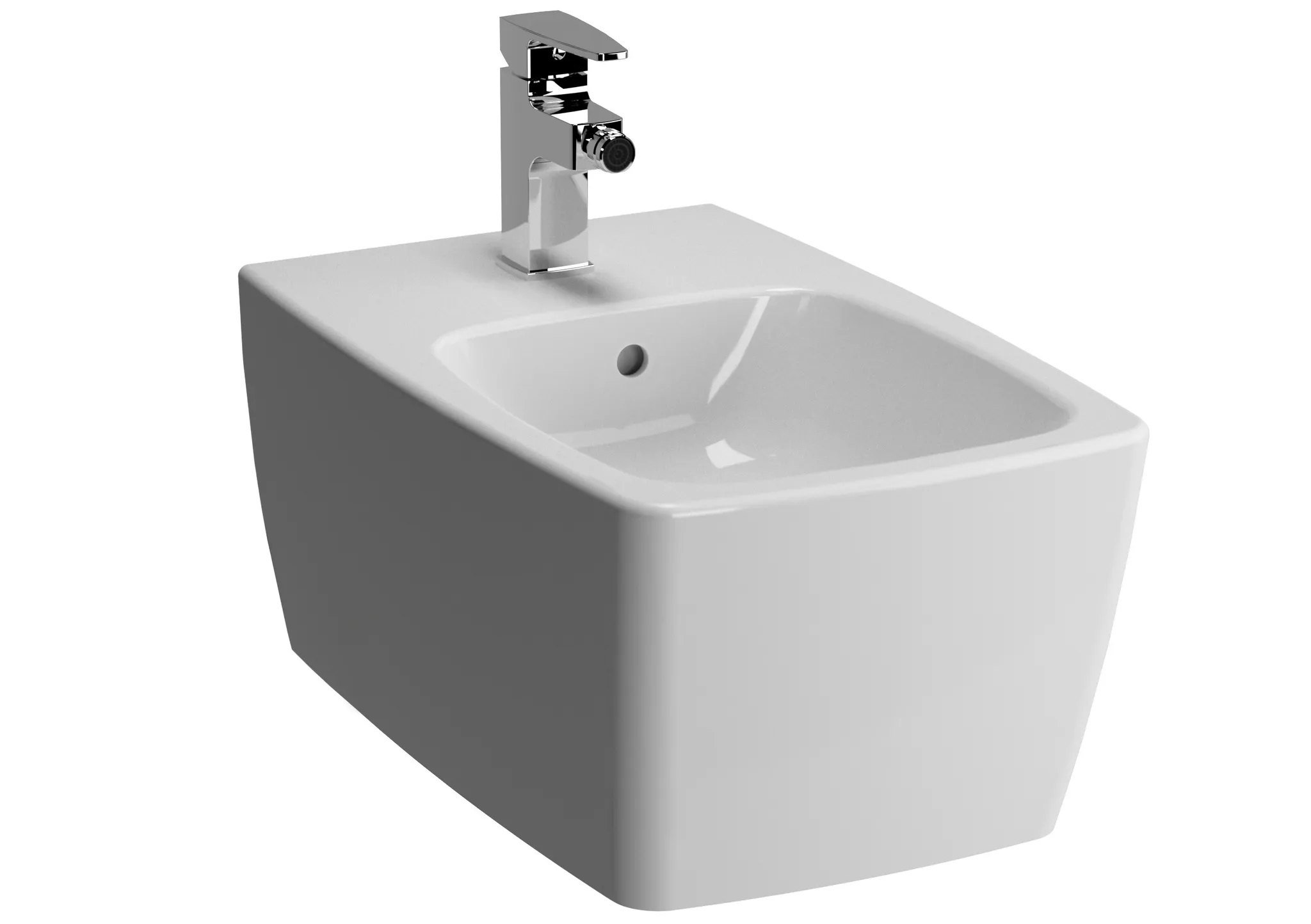 VitrA Metropole Wand-Bidet 36 x 56 cm, verdeckte Befestigung, Weiß Hochglanz VitrA Metropole Wand-Bidet 36 x 56 cm, verdeckte Befestigung, Weiß Hochglanz