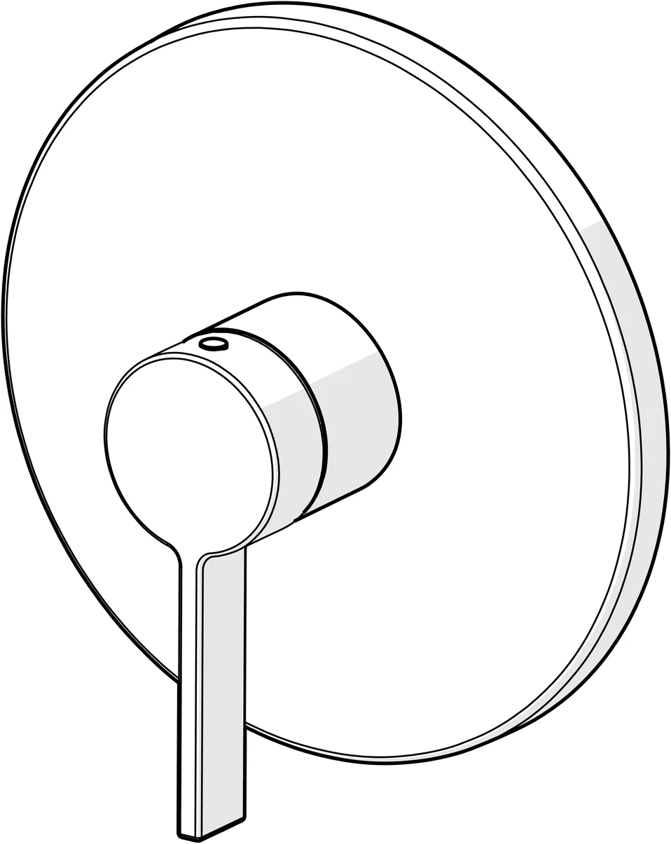 HansaLOFT Duscharmatur, Einhebelmischer Fertigmontageset für Brausebatterie HansaLOFT 8773 Rosette rund Chrom