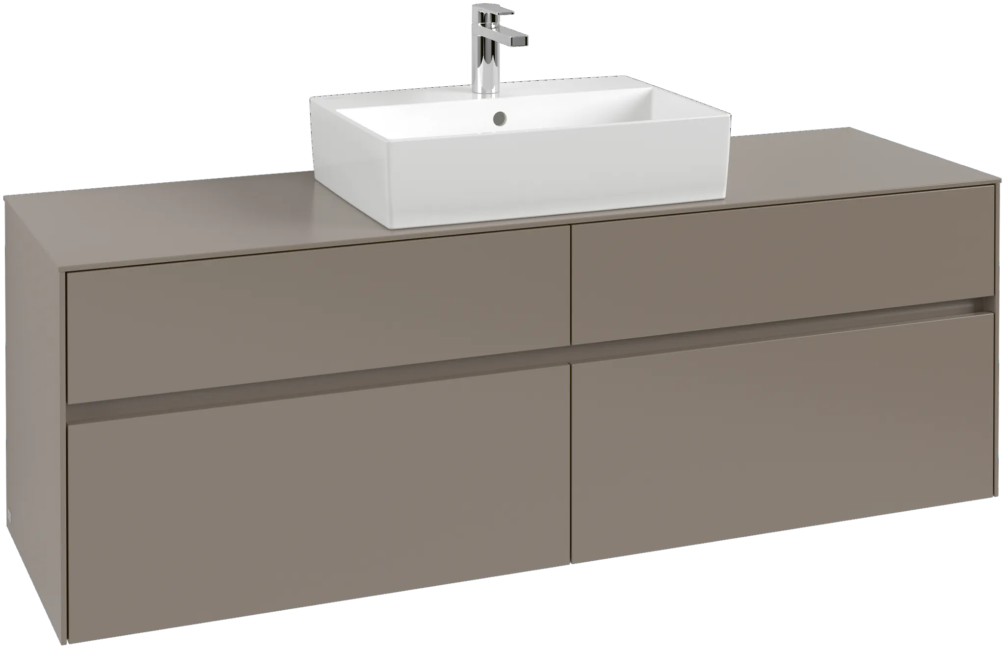 Villeroy & Boch Waschtischunterschrank „Collaro“ 1600 × 548 × 500 mm White Oak, mit Beleuchtung, für Becken mittig