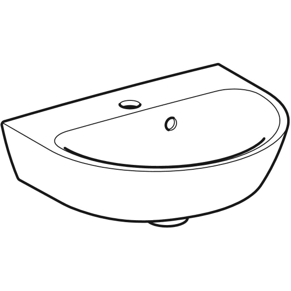 Wandwaschtisch „Renova“, mit Überlauf, Hahnlochposition mittig 45 × 36 cm Wandwaschtisch „Renova“, mit Überlauf, Hahnlochposition mittig 45 × 36 cm