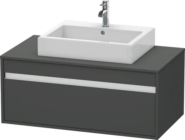 Duravit Waschtischunterschrank wandhängend „Ketho“ 100 × 42,6 × 55 cm Graphit Matt
