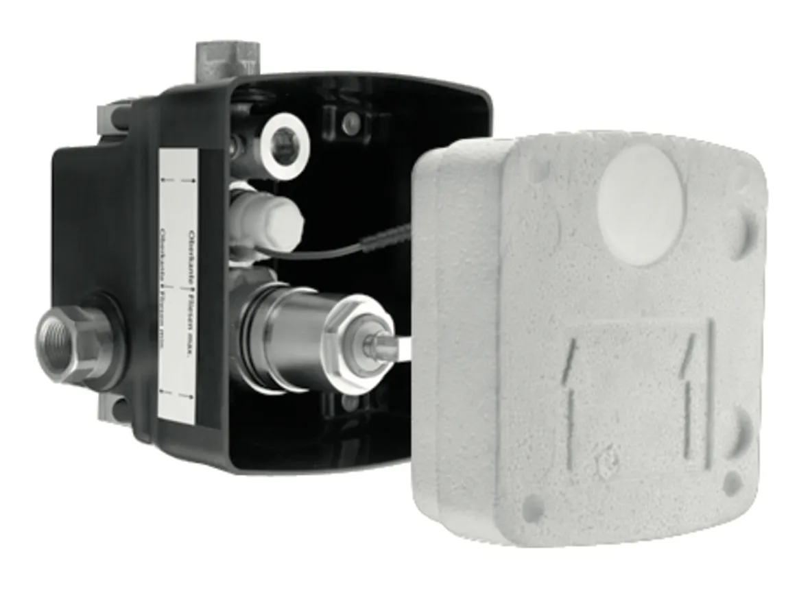 Unterputz-Masterbox WBD-E-M, Mischwasser, Masterbox, 2 Vorfilter, 2 RFV, 2x DN 15 G 1/2 IG, DN 15 G 1/2 IG, B 138 mm x H 149 mm x T 140 mm Unterputz-Masterbox WBD-E-M, Mischwasser, Masterbox, 2 Vorfilter, 2 RFV, 2x DN 15 G 1/2 IG, DN 15 G 1/2 IG, B 138 mm x H 149 mm x T 140 mm