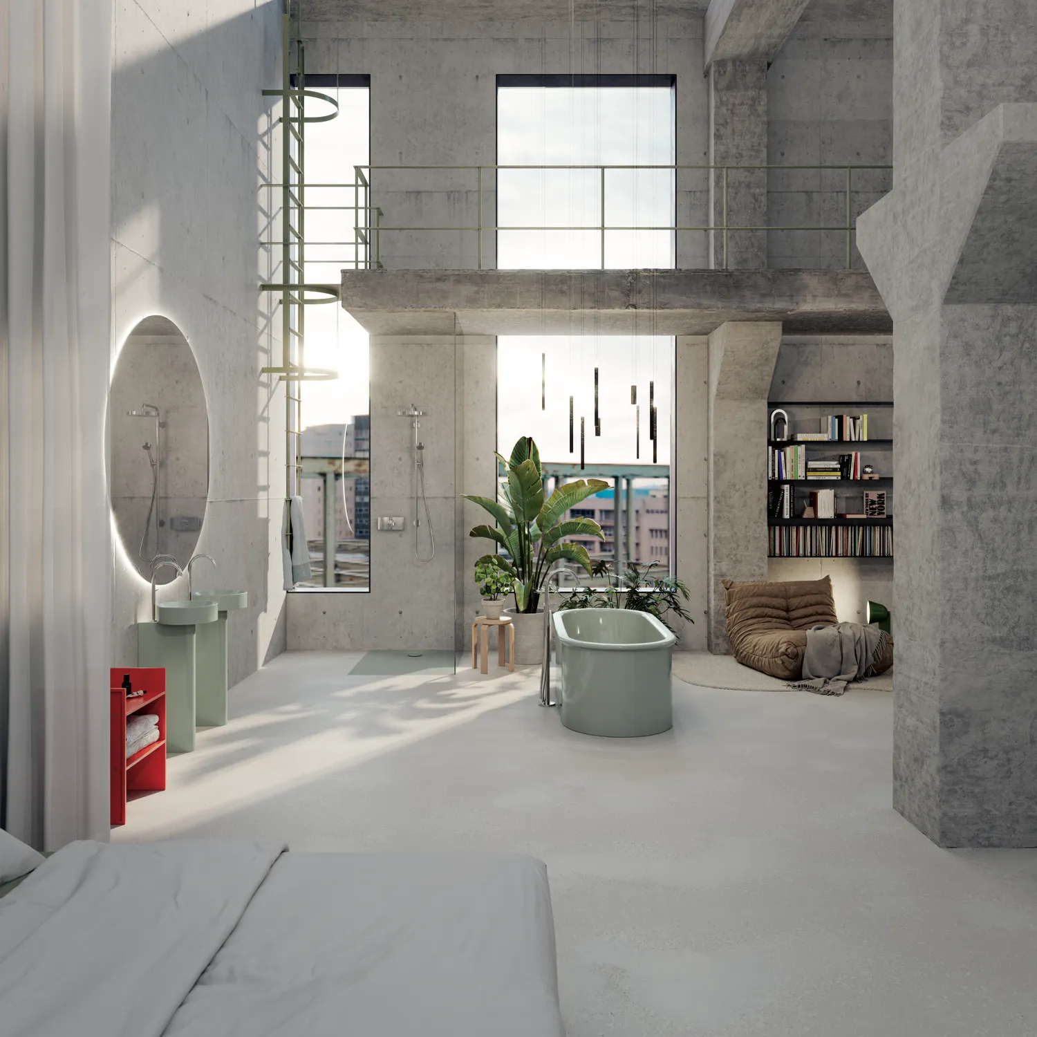 BetteSuno Oval Badewanne, 1775 x 775 x 420 mm, Cashmere, glasierter Titan-Stahl, Freistehend, 2-Sitzer