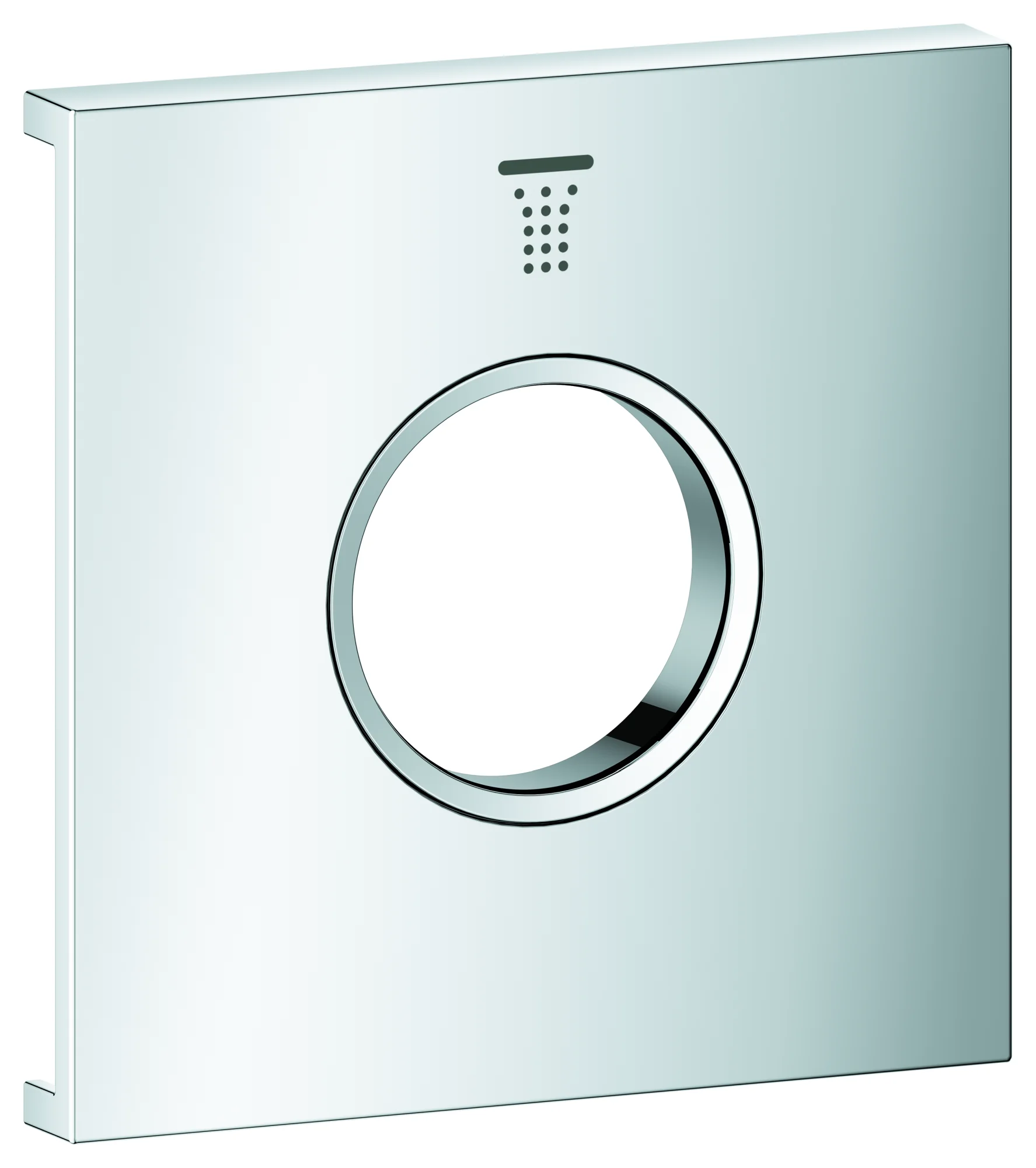 Metallplatte Grohtherm Aqua Tiles 107175, Symbol Kopfbrause 7, für Grohtherm Aqua Tiles Unterputz-Thermostate, chrom