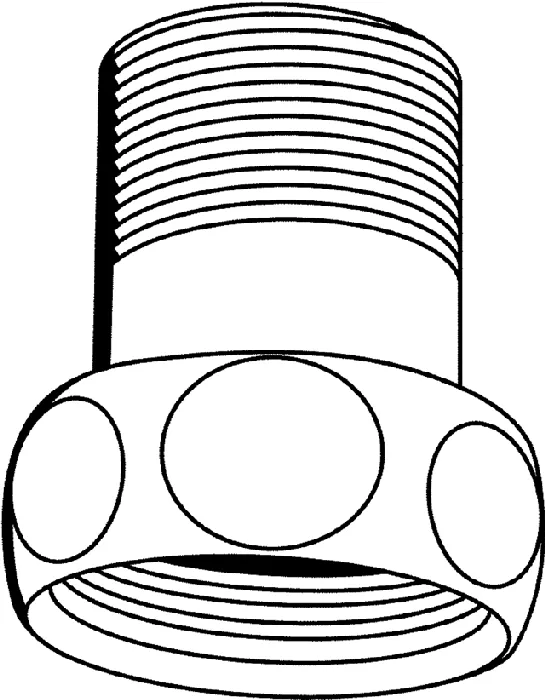 Anschluss 12426, gerade, Mutter 2'' x 1 1/2'' Außengewinde, chrom Anschluss 12426, gerade, Mutter 2'' x 1 1/2'' Außengewinde, chrom
