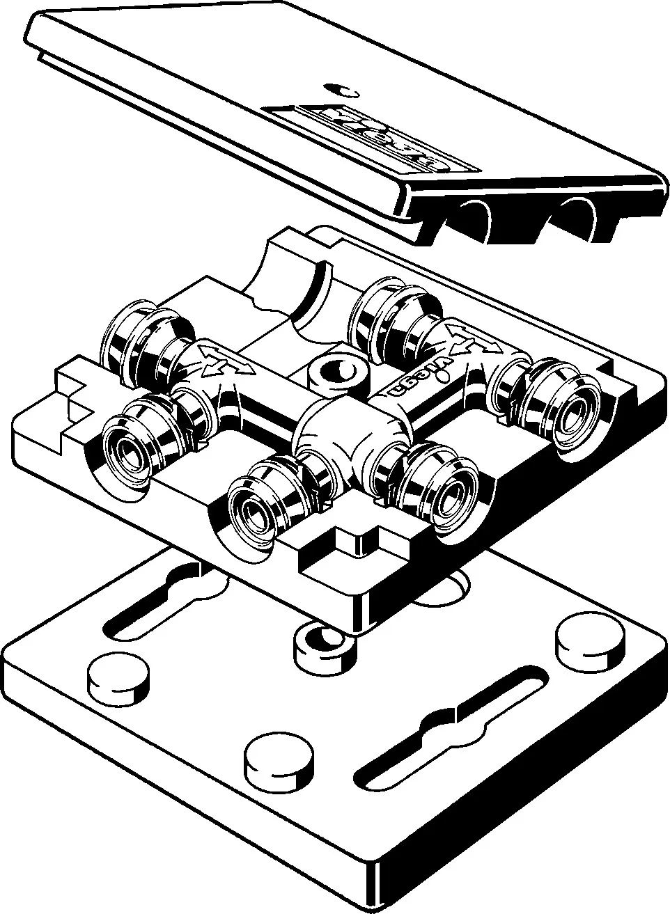 Viega „Raxofix“ Kreuzungs-T-Stück 20 × 16 × 16 mm