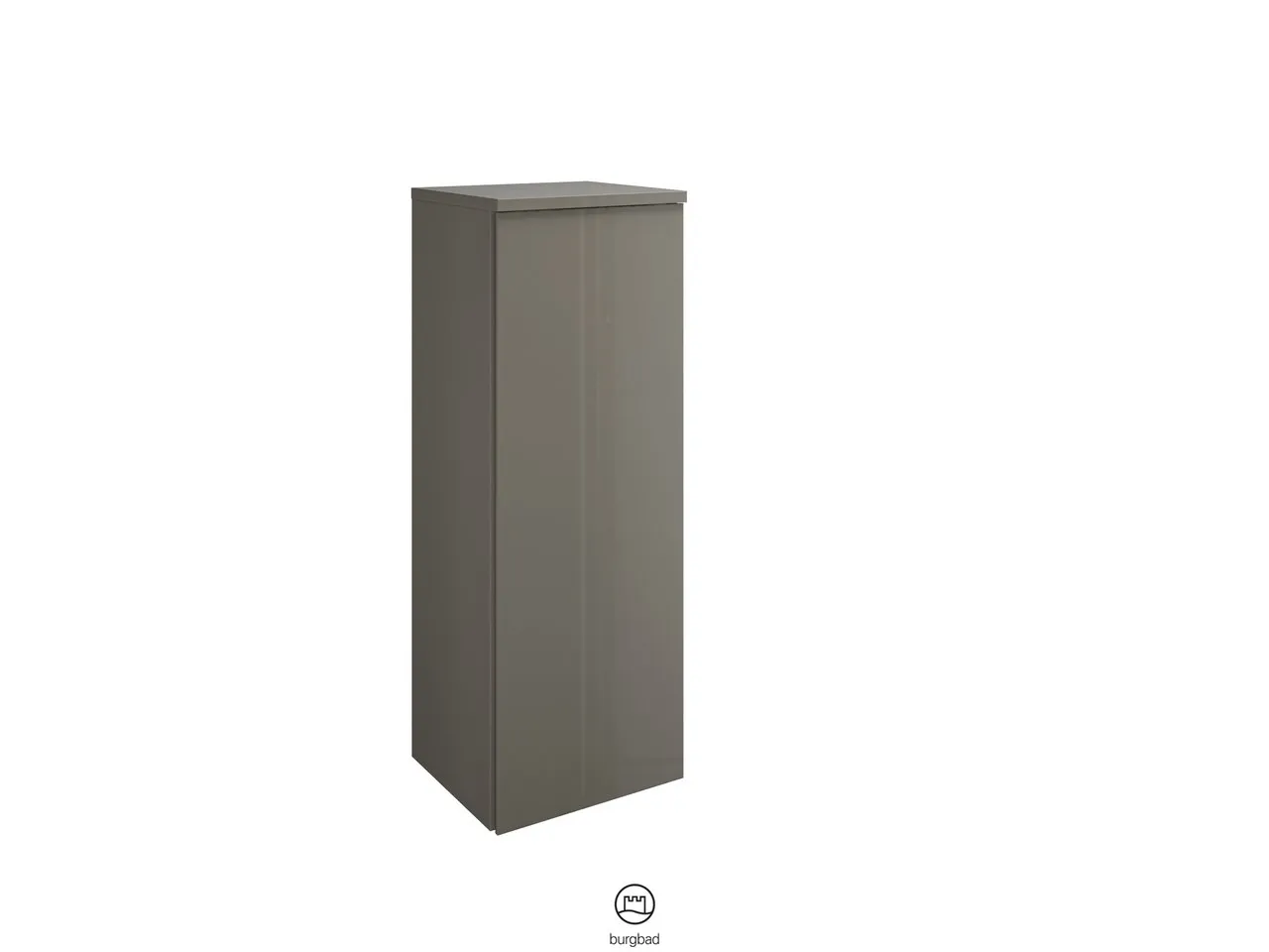Halbhoher Schrank Yumo von burgbad – 325 mm tief, 352 mm breit, 980 mm hoch, mit 1 Tür und 2 Glaseinlegeböden, inkl. Abdeckplatte Halbhoher Schrank Yumo von burgbad – 325 mm tief, 352 mm breit, 980 mm hoch, mit 1 Tür und 2 Glaseinlegeböden, inkl. Abdeckplatte