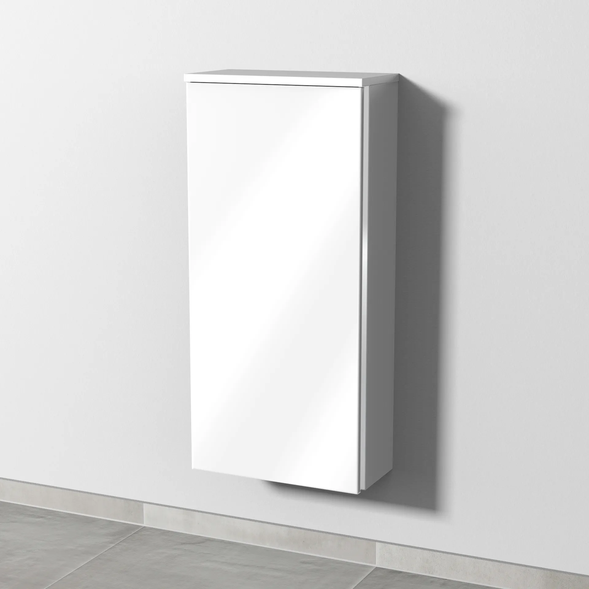 Sanipa Mittelschrank „3way“ 400 × 850 × 197 mm Anschlag links, in Weiß (glanz), Anschlag links