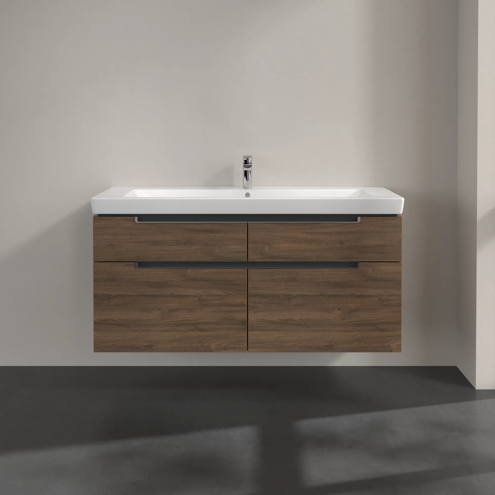 Villeroy & Boch Waschtischunterschrank „Subway 2.0“ 128,7 × 59 × 44,9 × 44,9 cm Arizona Oak, mittig, ohne Beleuchtung Villeroy & Boch Waschtischunterschrank „Subway 2.0“ 128,7 × 59 × 44,9 × 44,9 cm Arizona Oak, mittig, ohne Beleuchtung