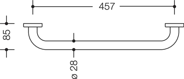HEWI Handtuchhalter „Serie 477“ 51,7 × 2,8 × 8,5 cm HEWI Handtuchhalter „Serie 477“ 51,7 × 2,8 × 8,5 cm