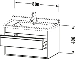Duravit Waschtischunterschrank wandhängend „Ketho“ 80 × 48 × 45,5 cm in Nussbaum Natur Duravit Waschtischunterschrank wandhängend „Ketho“ 80 × 48 × 45,5 cm in Nussbaum Natur