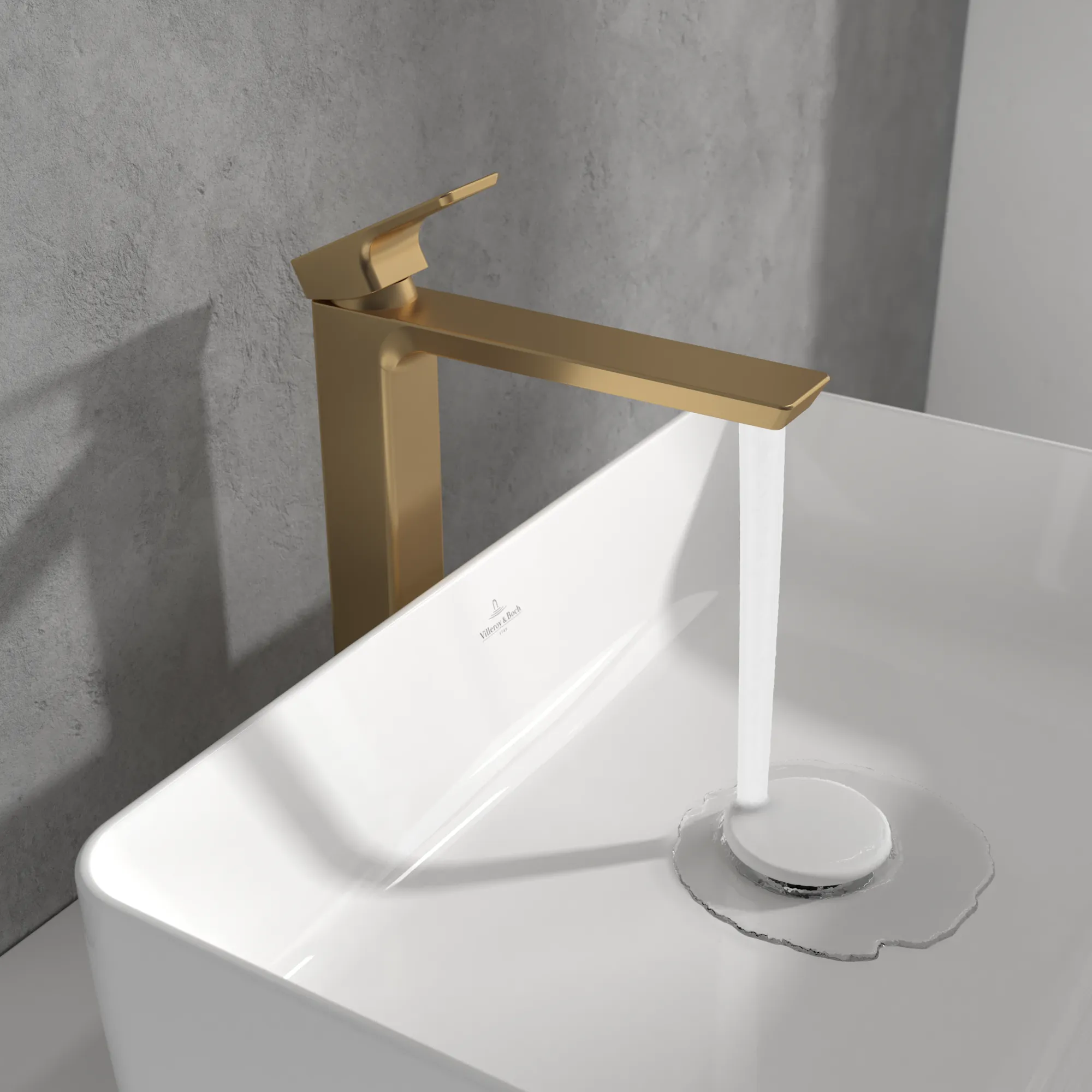 Einhand-Waschtischarmatur „Subway 3.0“ 23,8 cm Ausladung 191 mm in Brushed Gold Einhand-Waschtischarmatur „Subway 3.0“ 23,8 cm Ausladung 191 mm in Brushed Gold