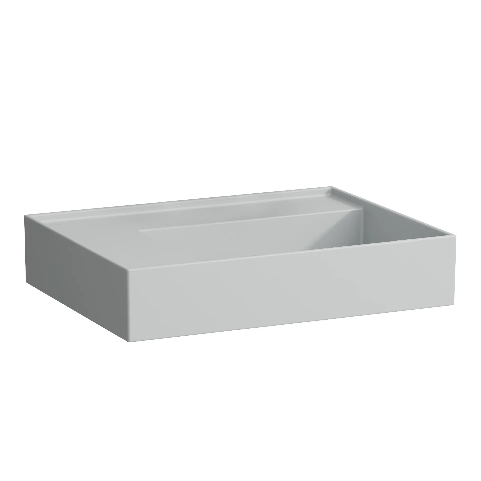 Waschtisch Kartell • 460x600x150 1 Hahnloch ohne Überlauf versteckter Ablauf Ablage links weiß