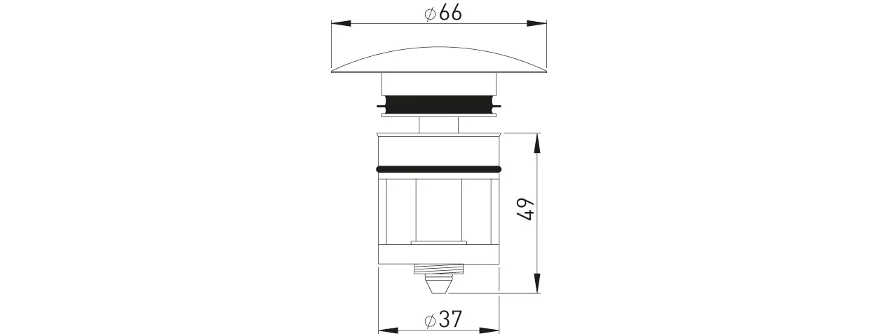 Einsatz komplett mit Stopfen zu Design-Excentergarnitur 1 1/4″ MS vc mit
