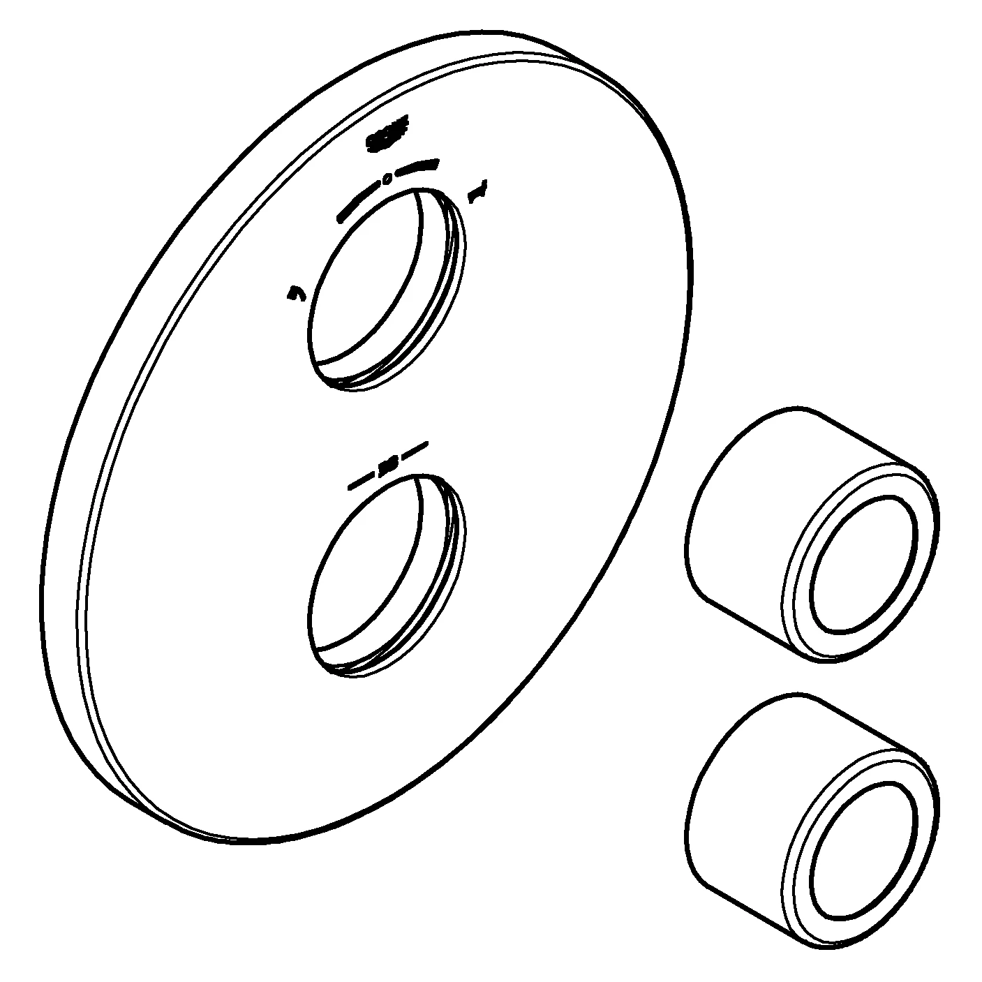 Rosette 47810, für Grohtherm Thermostat-Sets, chrom