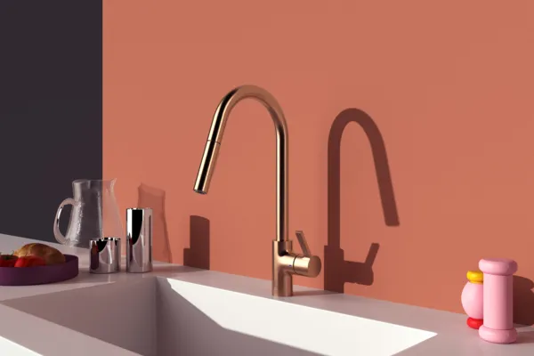 Küchenarmatur Gusto Ausladung 241mm 2-Funktions-Brause Brushed Gold Küchenarmatur Gusto Ausladung 241mm 2-Funktions-Brause Brushed Gold