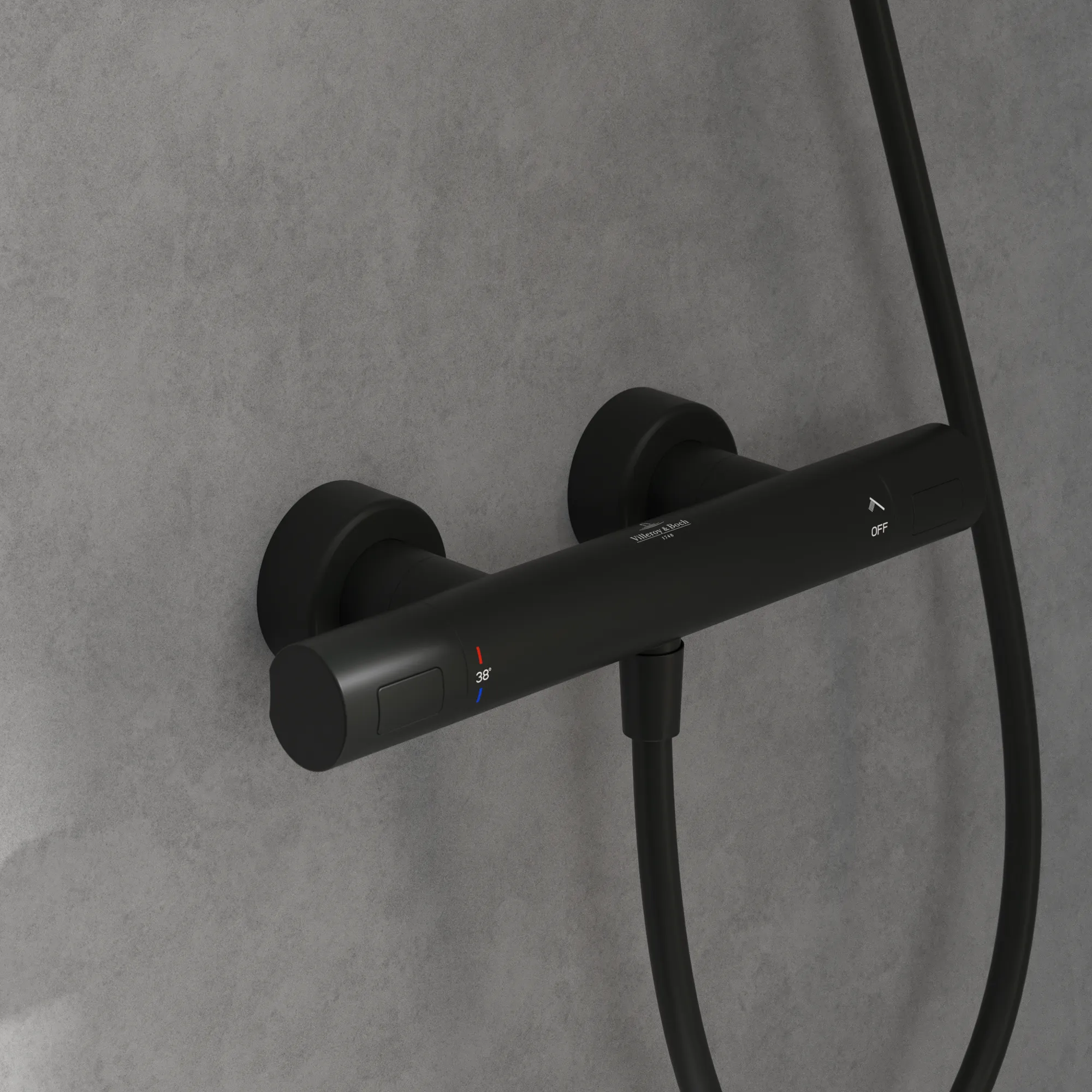 Einhand-Duscharmatur TVS00001700061 10,4 cm in Matt Black Einhand-Duscharmatur TVS00001700061 10,4 cm in Matt Black