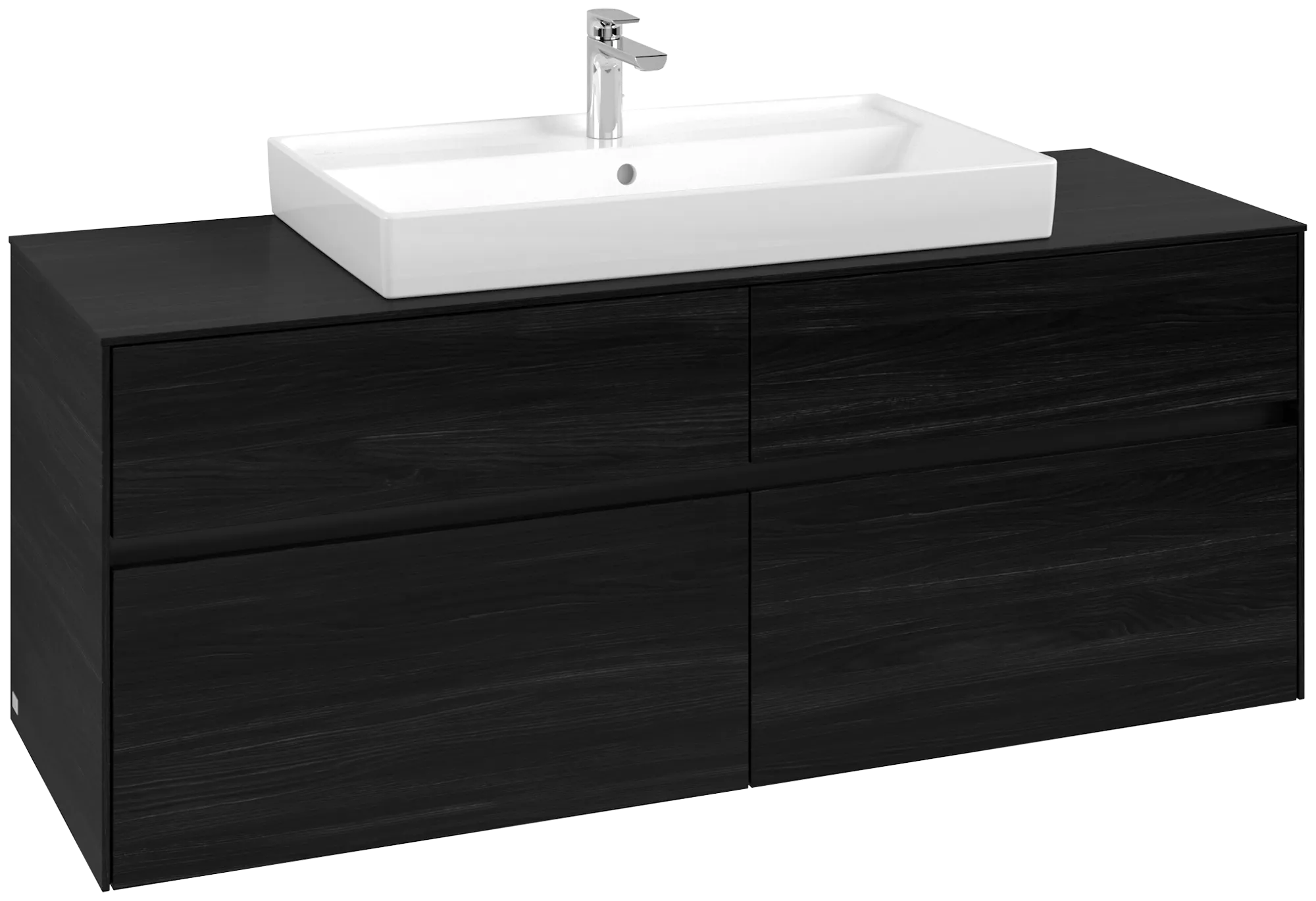 Villeroy & Boch Collaro Waschbeckenunterschrank C088B0, 1400 x 548 x 500 mm, Black Oak