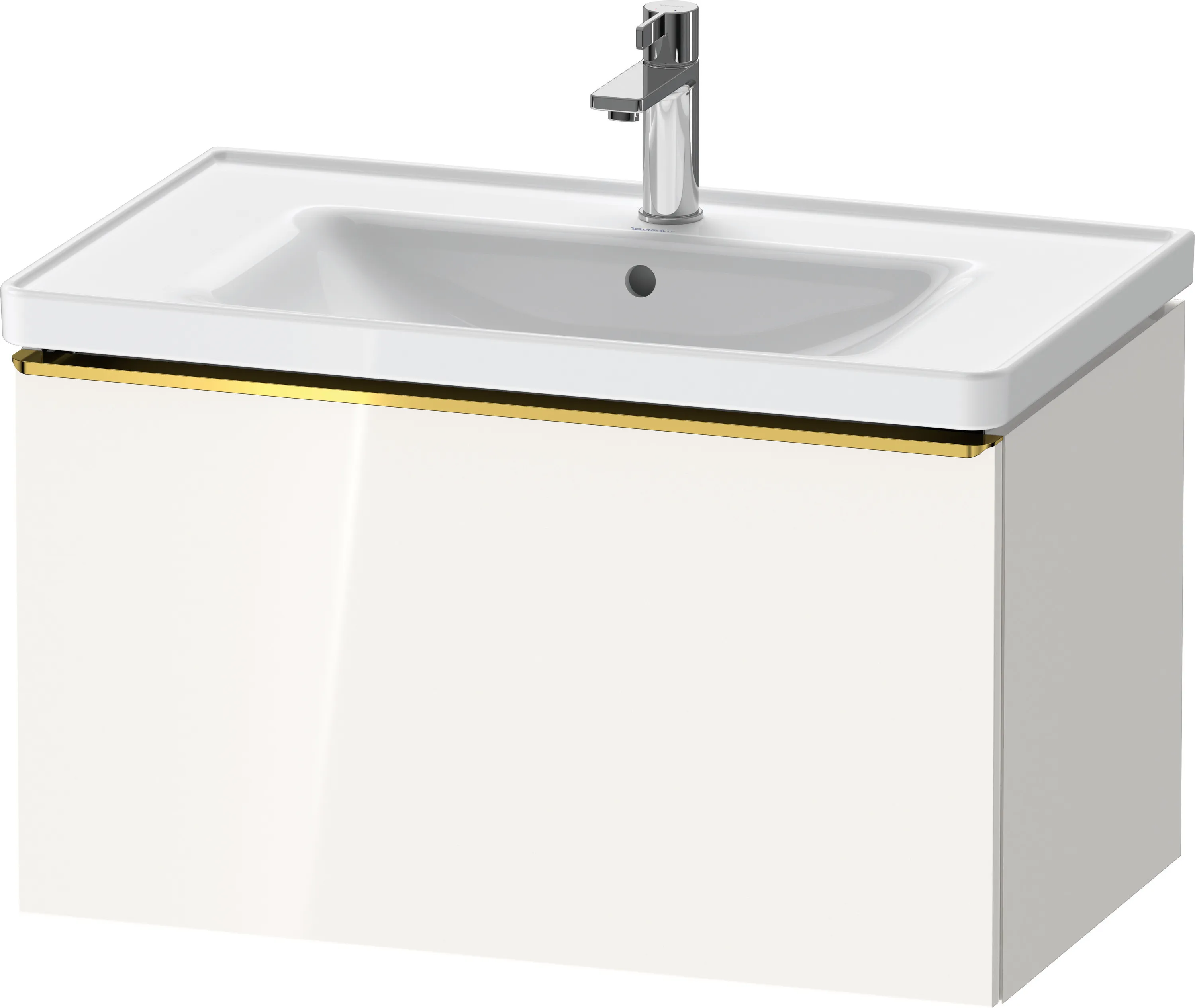 Duravit Waschtischunterschrank wandhängend „D-Neo“ 78,4 × 44 × 45,2 cm Weiß Hochglanz