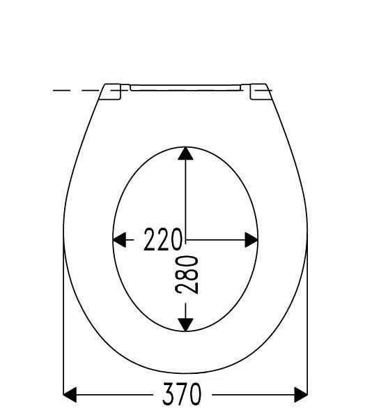 WC-Sitz mit Absenkautomatik 37,3 cm