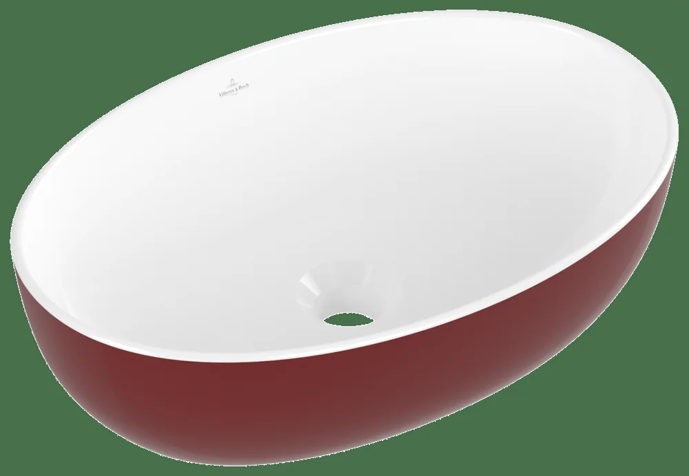 Villeroy & Boch Artis Aufsatzwaschbecken TitanCeram 480x325mm Oval Bordeaux