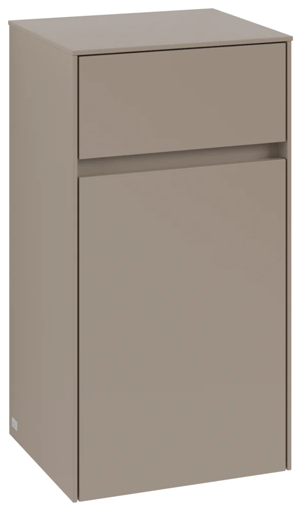 Villeroy & Boch Seitenschrank Collaro C03200, 404x748 mm, Taupe, mit SoftClosing, 1 Tür, 1 Schublade