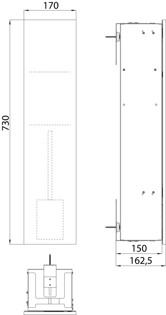 emco WC-Modul „pure“ 170 × 730 × 163 mm emco WC-Modul „pure“ 170 × 730 × 163 mm