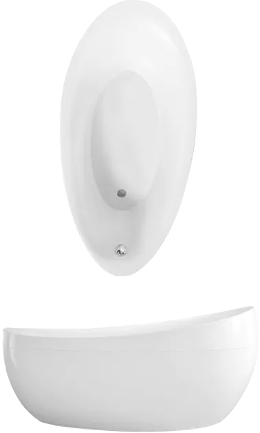 Villeroy & Boch Badewanne „Aveo“ freistehend oval 190 × 95 cm, Fußablauf