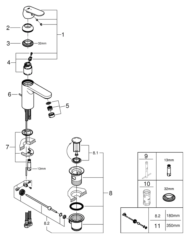 Einhand-Waschtischbatterie Eurosmart Cosmopolitan 23396, M-Size, Einlochmontage, Zugstangen-Ablaufgarnitur 1 1/4″, Energie-Spar-Funktion Mittelstellung kalt, chrom Einhand-Waschtischbatterie Eurosmart Cosmopolitan 23396, M-Size, Einlochmontage, Zugstangen-Ablaufgarnitur 1 1/4″, Energie-Spar-Funktion Mittelstellung kalt, chrom