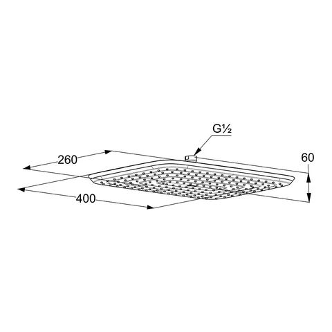 Kludi FRESHLINE Kopfbrause 400x260mm chrom Kludi FRESHLINE Kopfbrause 400x260mm chrom