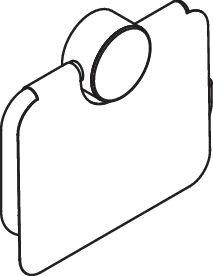 HEWI Toilettenpapierhalter „System 815“ 14 × 2,2 × 12 cm HEWI Toilettenpapierhalter „System 815“ 14 × 2,2 × 12 cm