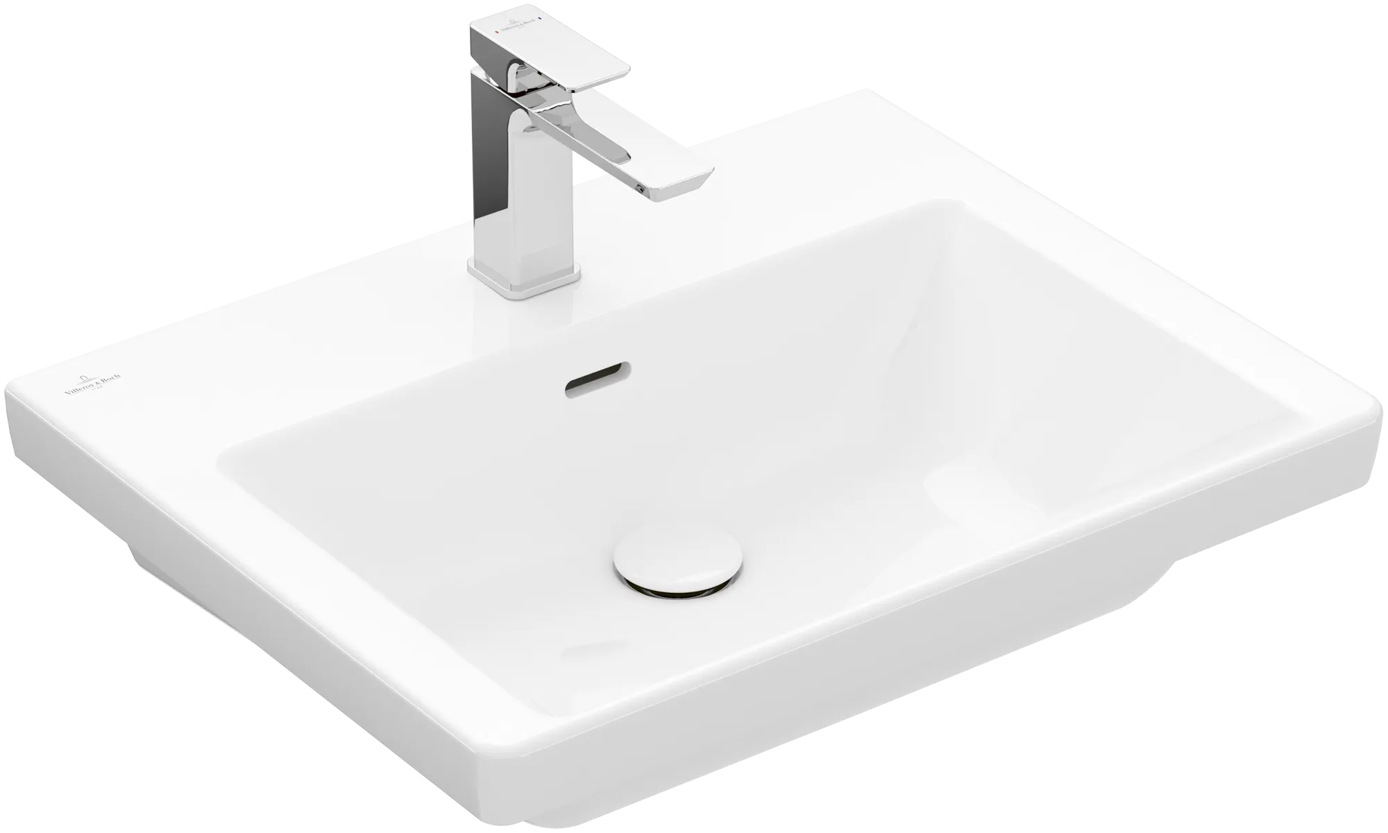 Villeroy & Boch Wandwaschtisch aus TitanCeram „Subway 3.0“ 600 × 470 × 165 mm, ohne Hahnlochbohrung, Hahnlochposition mittig in Weiß Alpin Villeroy & Boch Wandwaschtisch aus TitanCeram „Subway 3.0“ 600 × 470 × 165 mm, ohne Hahnlochbohrung, Hahnlochposition mittig in Weiß Alpin