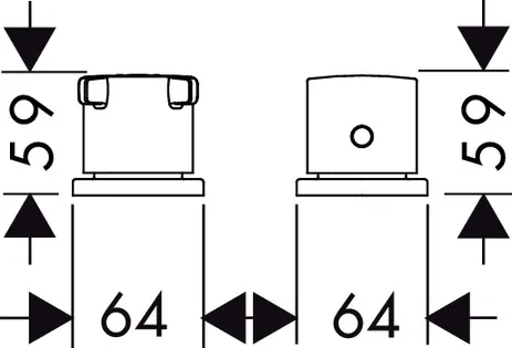 2-Loch Thermostat Axor Citterio E F-Set chrom Wannenrandmontage 2-Loch Thermostat Axor Citterio E F-Set chrom Wannenrandmontage