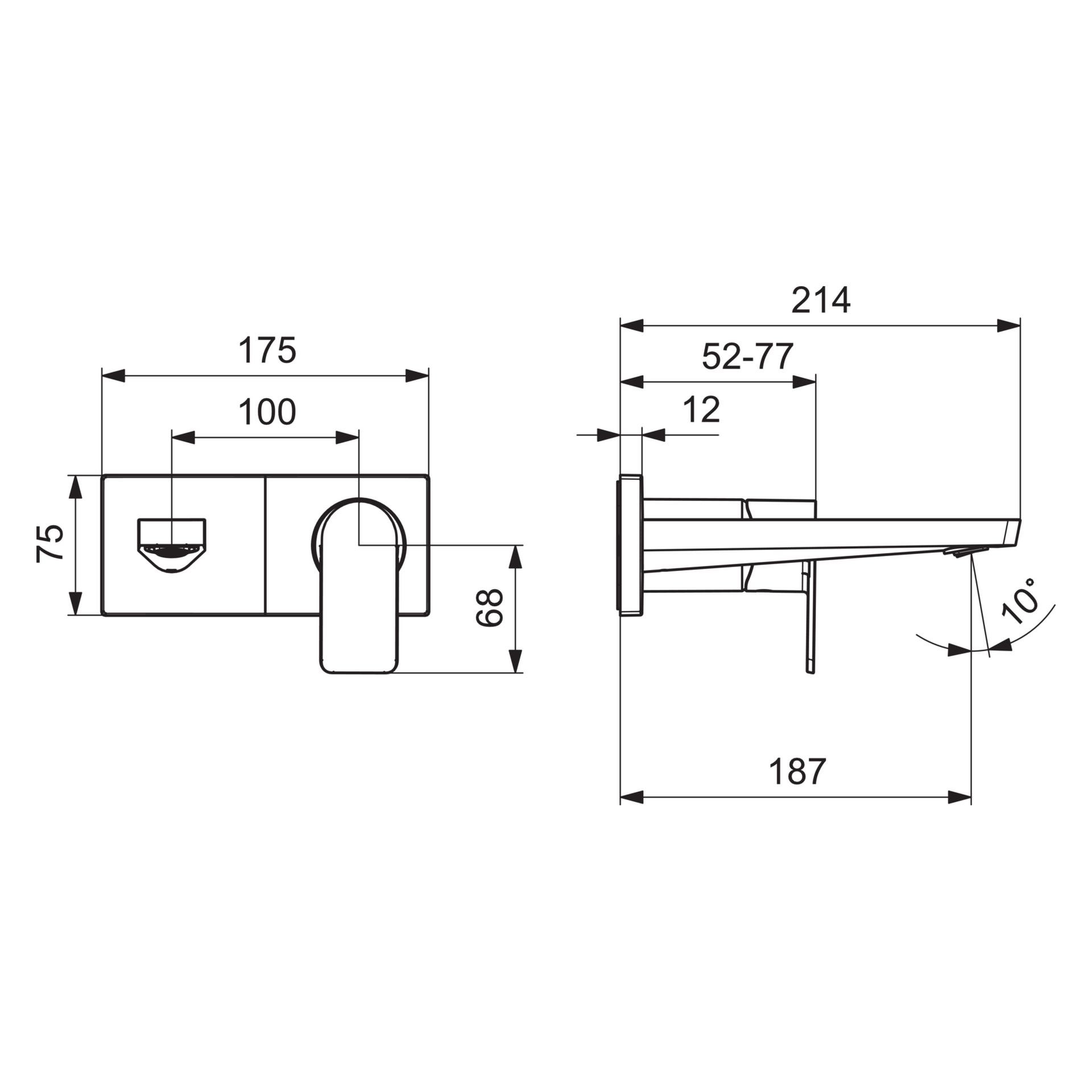 HA Einhebelmischer Fertigset für Waschtisch-Batterie HANSASTELA 4490 Rosette eckig Ausladung 214mm Chrom