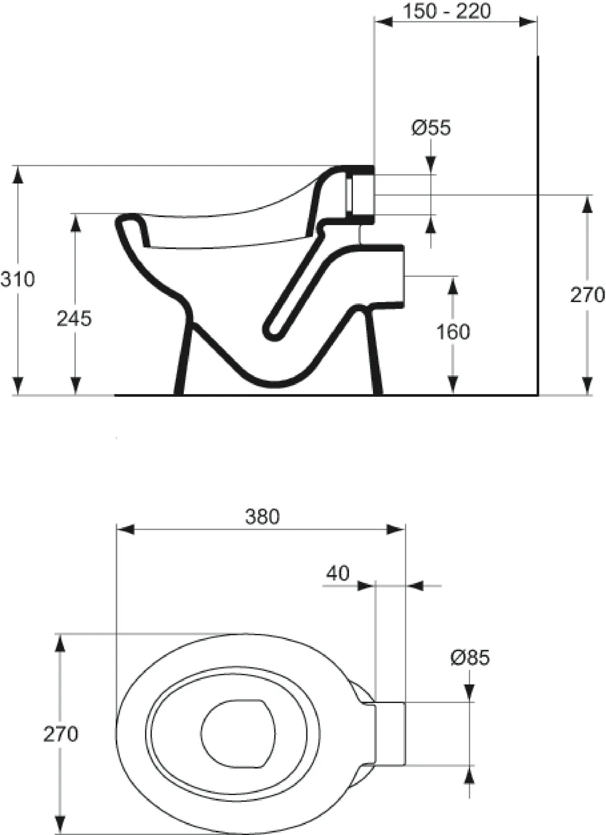 WC „Contour21“ 27 × 31 × 38 cm